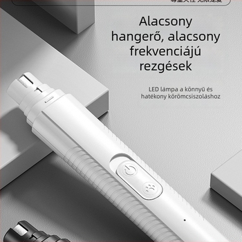 Elektromos körömfúró kutyáknak és háziállatoknak, macska körömpolírozó, kis kutya körömvágó eszköz