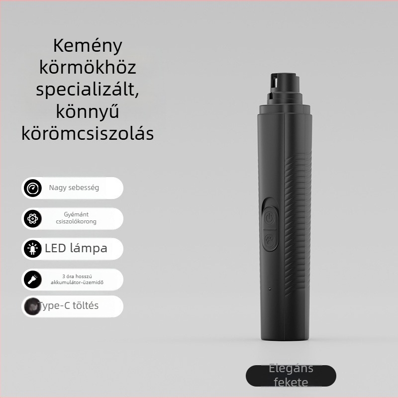Elektromos körömfúró kutyáknak és háziállatoknak, macska körömpolírozó, kis kutya körömvágó eszköz