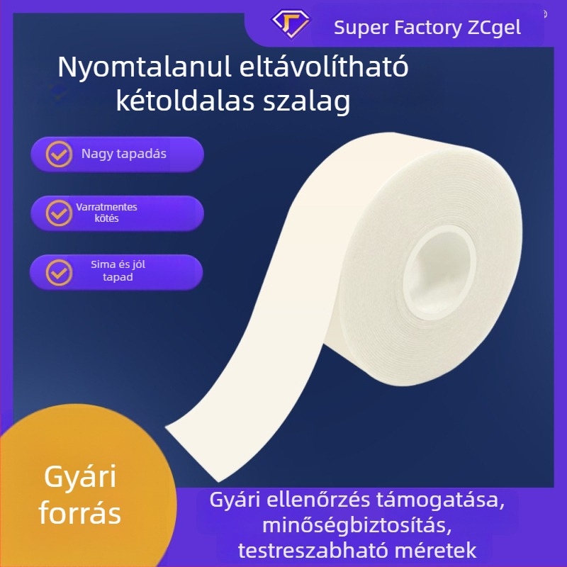 Habosított dupla oldalú ragasztószalag erős tapadással, PU puha ragasztó, eltávolítható, maradék nélkül
