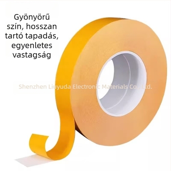 Tejfehér PVC kétoldalas ragasztószalag, erős, hőálló, nyommentes, vízálló ipari szalag, korona szalag, magas viszkozitás