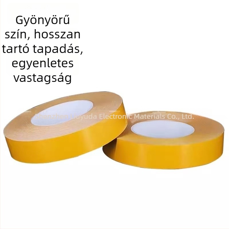 Tejfehér PVC kétoldalas ragasztószalag, erős, hőálló, nyommentes, vízálló ipari szalag, korona szalag, magas viszkozitás
