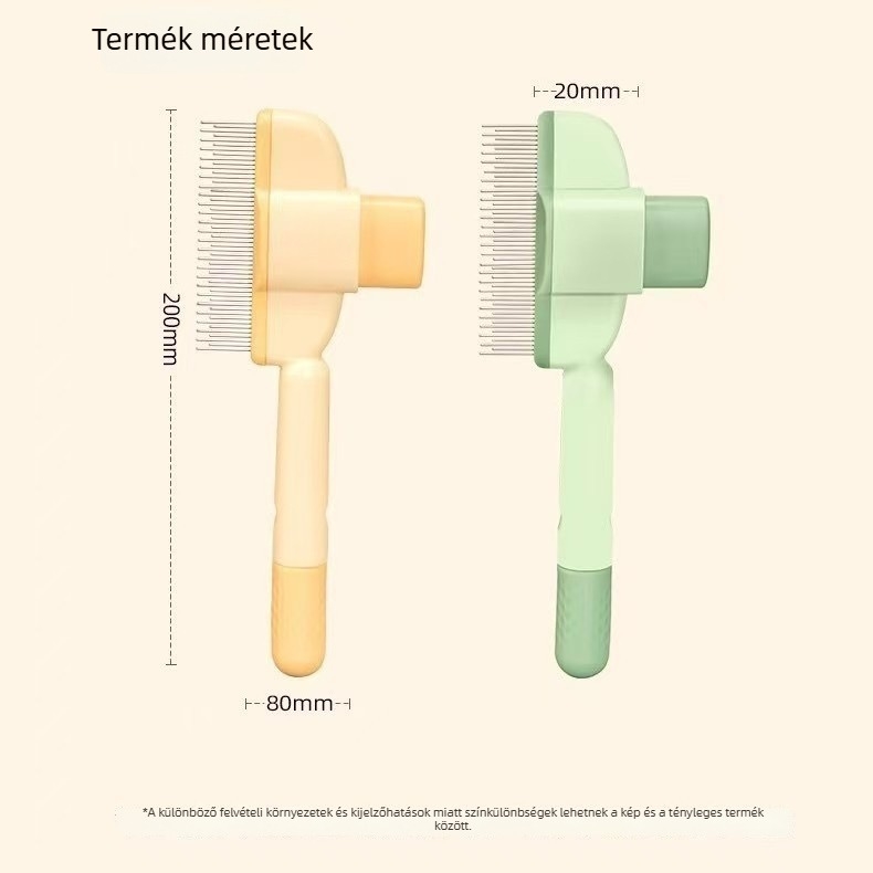 Macska fésű a gubancok kilazításához, kutya szőrzetének vedléséhez kefével, körömvágó olló, tisztítás és masszázs eszköz hosszú szőrű háziállatokhoz, szőr eltávolító fésű