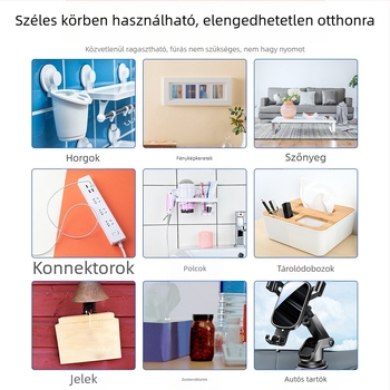 Nano kétoldalas ragasztószalag, átlátszó akril, vízálló, nagy tapadású, nyomot nem hagyó