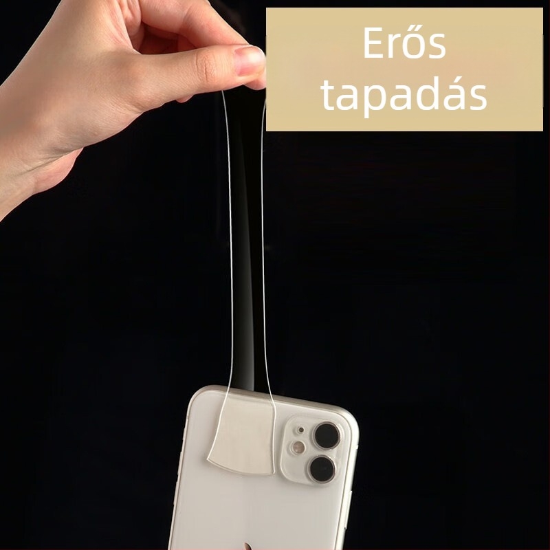 Nano kétoldalas ragasztószalag, átlátszó akril, vízálló, nagy tapadású, nyomot nem hagyó