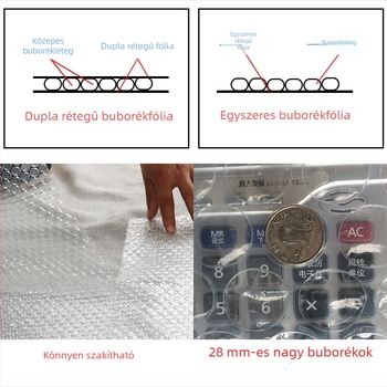 Új anyagú buborékfilm, ütésálló buborékpárna, buborékos tekercs csomagoláshoz