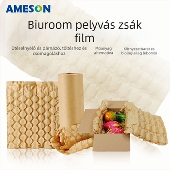 Biodegradálható kraft buborékpapír nagy buborékokkal – védőcsomagolás logisztikához