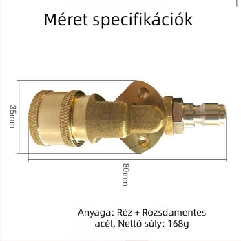 Magasnyomású vízpuskás fej 1/4 gyorscsatlakozóval, öt állítható szög, 5- és 7-szintű gyorscsatlakozású permetezőfej