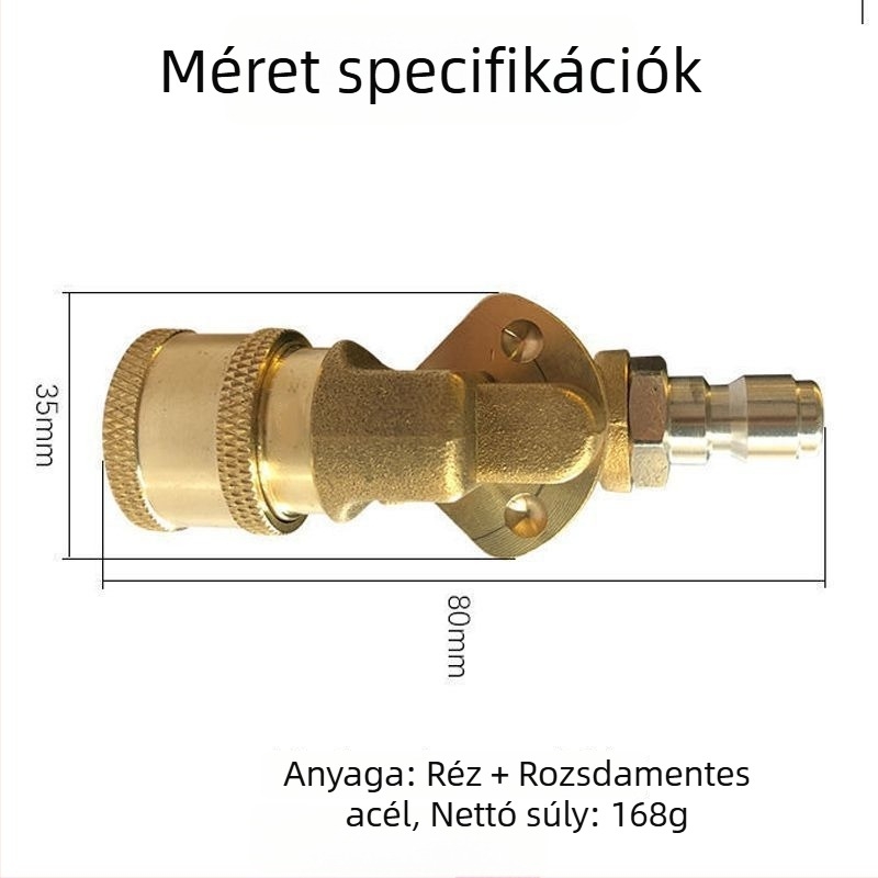 Magasnyomású vízpuskás fej 1/4 gyorscsatlakozóval, öt állítható szög, 5- és 7-szintű gyorscsatlakozású permetezőfej