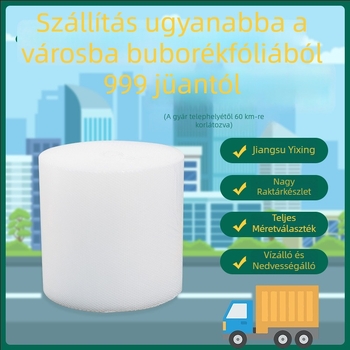 Nagy buborékfólia tekercs, darabolható darabokra, ütéscsillapító párnázó buborékfólia csomagoláshoz, vastagabb egyrétegű és kétszer rétegű buborékfólia