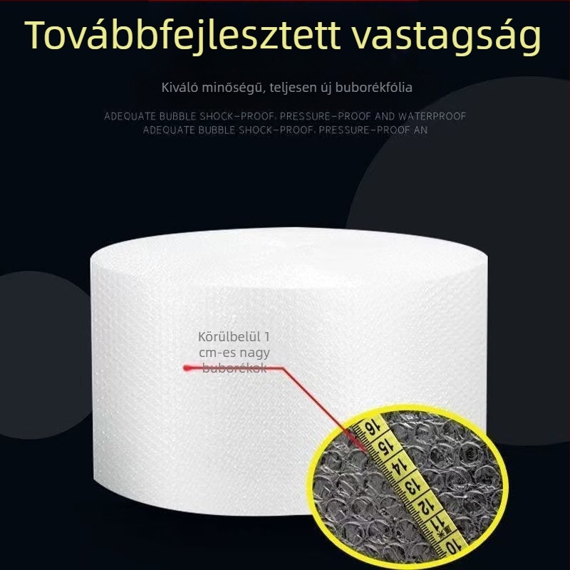 Kétszintes buborékfólia, vastagított csomagolóhab, 60 cm széles, 50 m hosszú