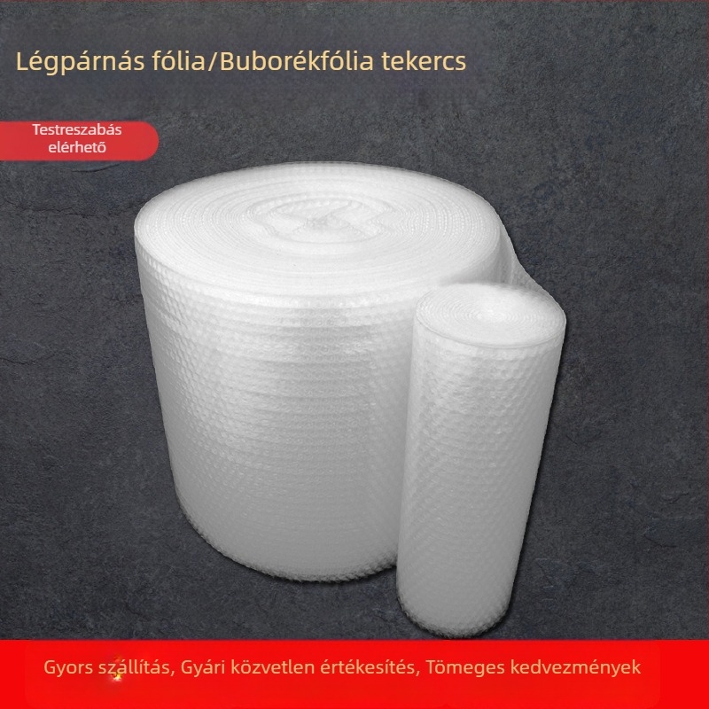 Vastagított buborékfólia tekercs, nagy buborékokkal, 20 cm széles, 60 m hosszú