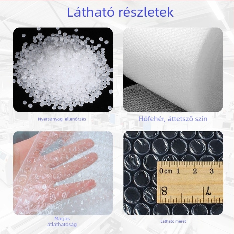 20 cm-es buborékfólia tekercs, két rétegű vastag párnázóval, közepes buborékokkal