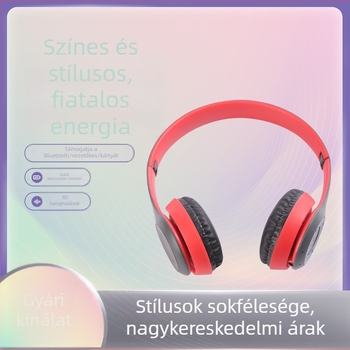 P47 Bluetooth fejhallgató, over-ear kialakítás, összecsukható, vezeték nélküli, sztereó, P sorozat, 5.0