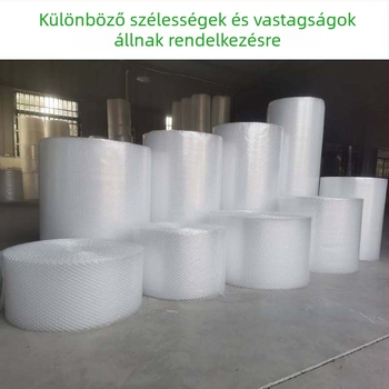 Habcsomagoló fólia, ütésálló csomagoló fólia, habpapír, buborékos fólia, dupla rétegű habtekercs, vastagabb egyrétegű buborékos papír