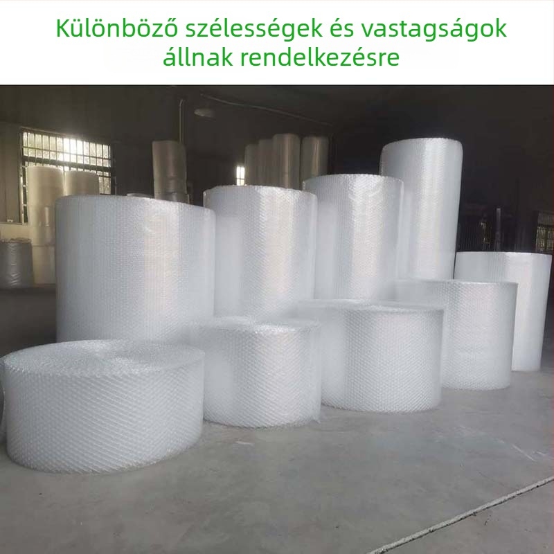 Habcsomagoló fólia, ütésálló csomagoló fólia, habpapír, buborékos fólia, dupla rétegű habtekercs, vastagabb egyrétegű buborékos papír