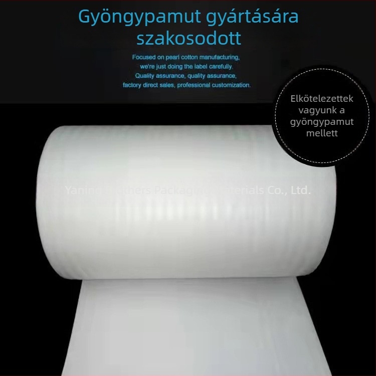 Vastagított buborékfólia tekercs csomagoláshoz, ütésálló, átlátszó, szélesség 60 cm