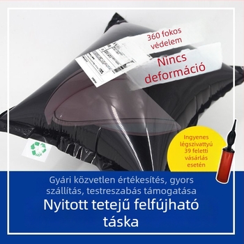 Kalap töltőtáska vastag alsó nyílással, felfújható buborékos tasakkal, vízálló és nyomásálló csomagoló töltőanyag