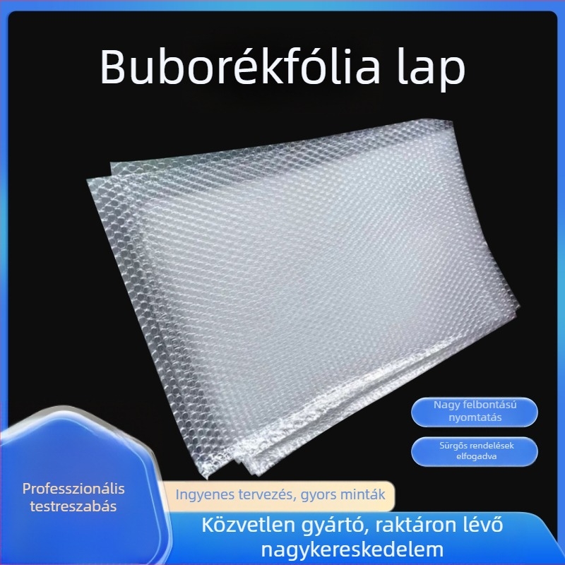 Sűrített buborékfólia csomagoláshoz, kétoldalas ütésálló, átlátszó