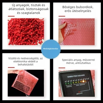 Antisztatikus buborékfólia tekercs, ütésálló buborékos csomagoló fólia, buborékos csomagoló tekercs