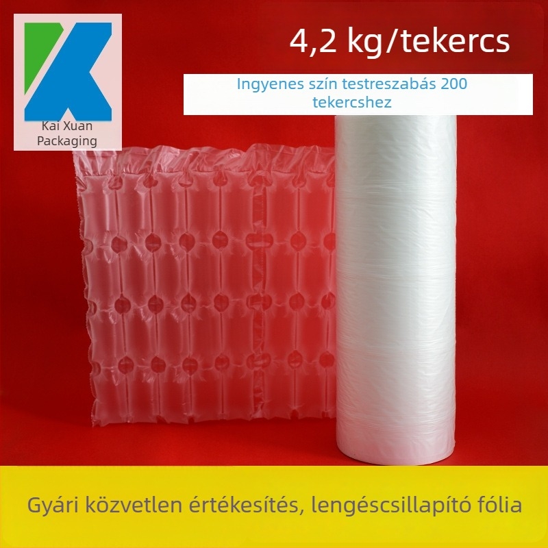Triumph öt soros buborékfólia csomagoláshoz – zacskók, méret 40×32 cm, buborék átmérője 4 cm, 20 mm, átlátszó