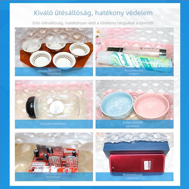 Magas sűrűségű, vastag buborékos nylon fólia ütésálló párnázó a csomagoláshoz és felfújható zacskókhoz