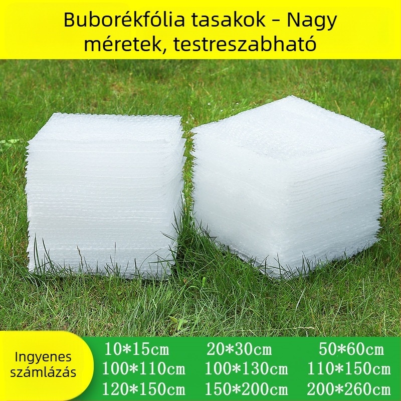 Vastagított buborékfólia és buborékos zacskók, 50 cm × 100 cm, ütésálló csomagolás