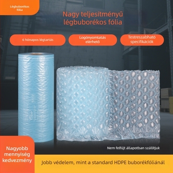 Tök alakú buborékfólia csomagoláshoz, kék, buborékok 35 mm, magasság 15 mm, szélesség 40 cm, hossz 300 m, nagy teljesítményű