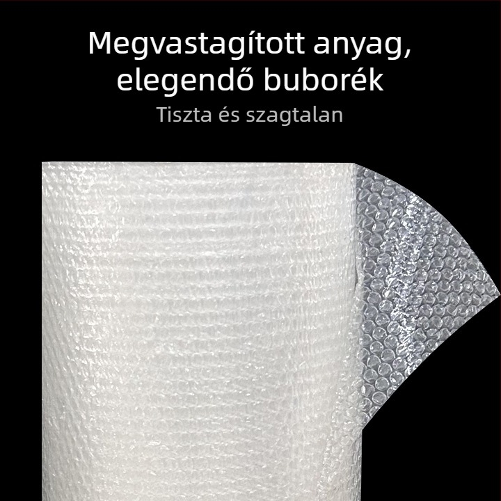 Kétszer vastag buborékfóliás csomagolóanyag, párnázó buborékpapírral költöztetéshez