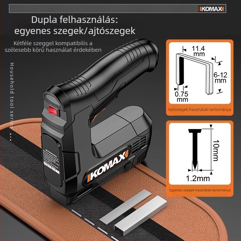 Cosmax Vezeték nélküli elektromos szögpisztoly fához – Li-ion akkumulátorral