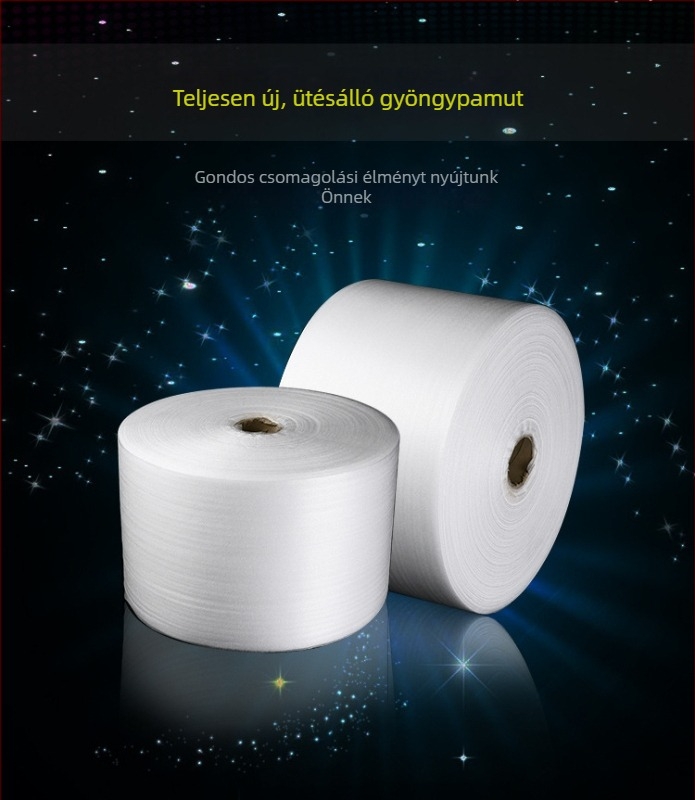 50 cm széles EPE Pearl Cotton csomagolóhablemez, puha töltés, ütésálló csomagoláshoz