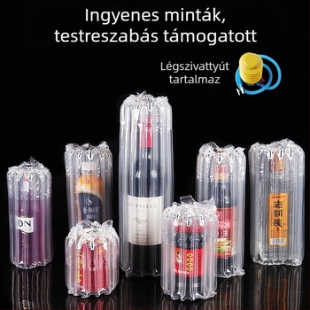 Egyedi buborékos oszlopos tekercsanyag légoszlopos zacskókhoz, megerősített PE+PA, 70 cm, alkalmas bor számára, kozmetikumokra, kézműves termékekre, digitális termékekre és növényekre
