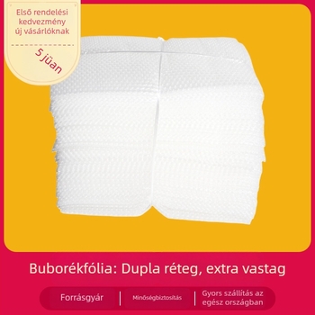 Buborékfólia szeletek, vágott darabok, csomagoló fólia, habosított lemezek, buborék párnák, ütéscsillapító, megvastagodott, ütésálló