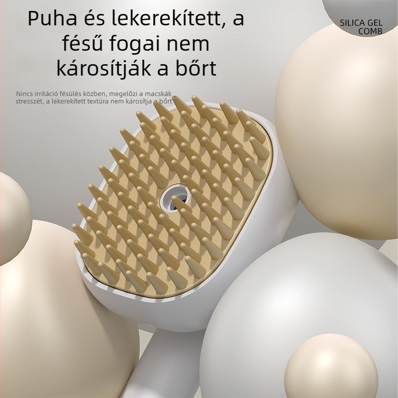 Macska- és kutyaszőrzet ápoló spray‑kefe – masszázs, egygombos permetezés, szőr eltávolítása és tisztítás, csökkenti a szálak felkavarodását