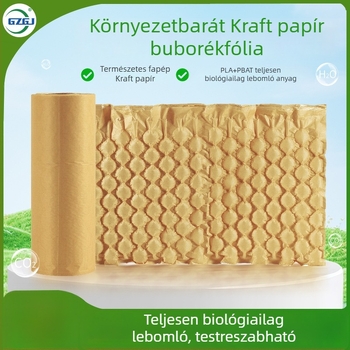Biodegradable kraftpapír alapú felfújható párnázó fólia, légzsákokkal és hullámos védőfilmmel a szállítás közbeni ütéscsillapításhoz
