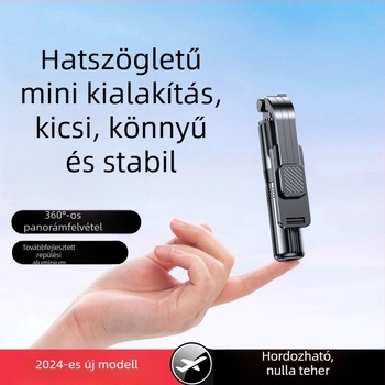 2024 mini telefon tripod padlóra, 360° forgás, alumínium ötvözet, távvezérlővel