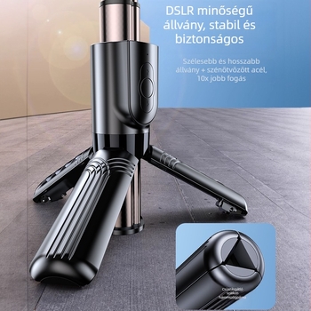 2024 mini telefon tripod padlóra, 360° forgás, alumínium ötvözet, távvezérlővel