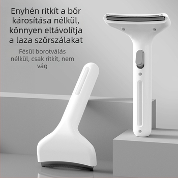 KUCHI macskafésű ABS+rozsdamentes acélból – eltávolítja a laza szőrt, kifésüli a szőrzetet
