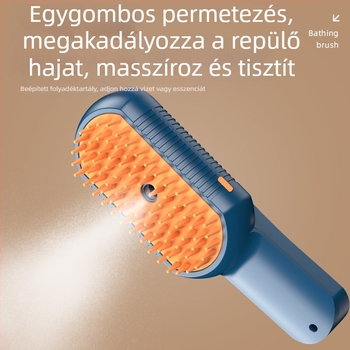 Koledi masszírozó fésű macskáknak és kutyáknak, szőr eltávolítása, egy kattintásos permet, anti-sztatikus, bőrbarát