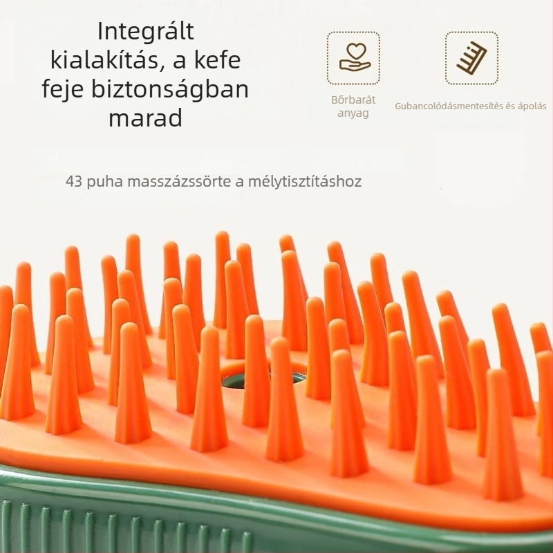 Avokádó formájú USB-s permetező fésű háziállatoknak — macskák számára, fürdetés közbeni masszázs, szőrhullás eltávolítása