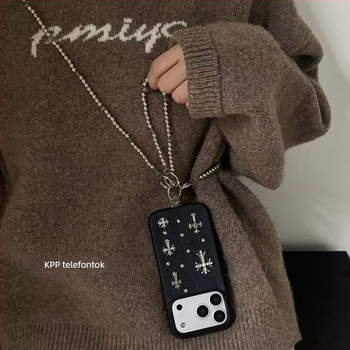 Kék keresztes mintázatú iPhone tok, matt akril, ütésálló védelem