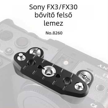 DSLR bővítő felső lemez Sony FX3/FX30-hoz NATO sínnel