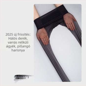 Mint Mambo bőrápoló harisnya – ultrakönnyű, fekete, áttetsző, varrás nélküli, napvédő funkcióval