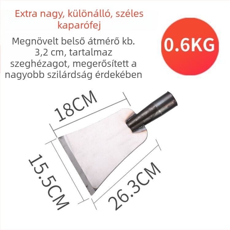 Mangánacélból készült többfunkciós ásó gazdaságra, háztartásra és kertészkedésre; megerősített kültéri kapa