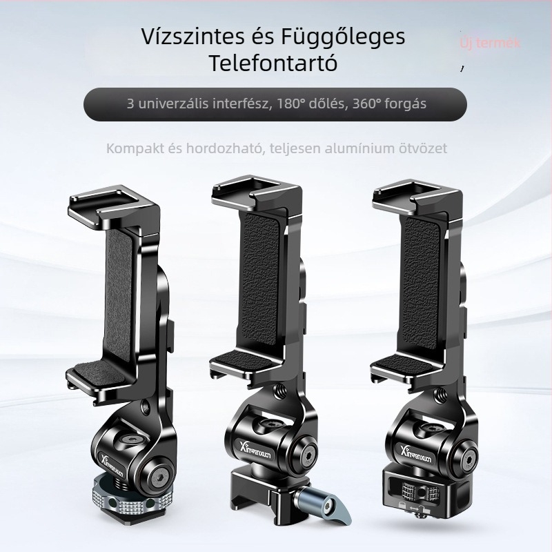 1/4 hüvelykes pozicionáló csap a telefonklipszhez, ketreces tartó DSLR kamerákhoz, bővítő adapter hideg ciphez