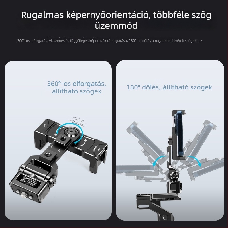 1/4 hüvelykes pozicionáló csap a telefonklipszhez, ketreces tartó DSLR kamerákhoz, bővítő adapter hideg ciphez