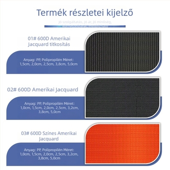 Jacquard szalag logóval, fekete‑fehér és színes 3D-rel reliefes élvédő szalag táskákhoz, kiegészítők, izzadságszalag és kötött elasztikus szalag