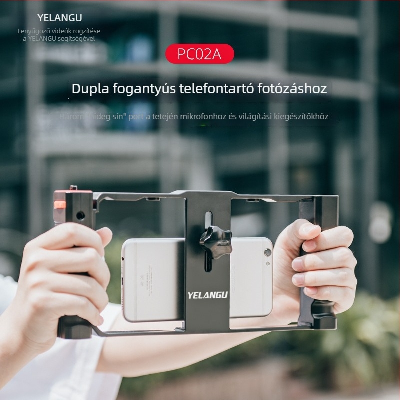 YELANGU Wolf King PC02A Kétkaros telefonrögzítő fotózáshoz, VLOG-hoz és élő közvetítéshez