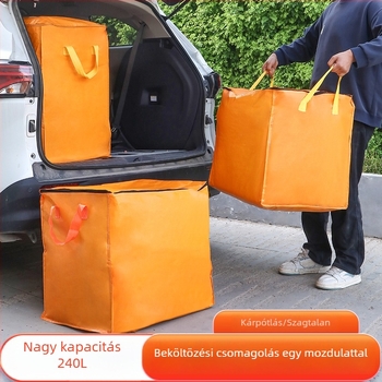 Nagy kapacitású összecsukható tárolótáska paplanok és poggyász rendezésére, vastagított kivitelben