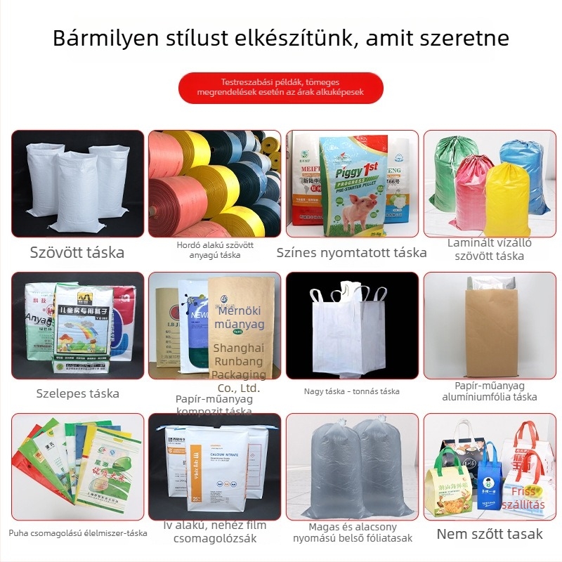 Kraft papír és műanyag kompozit zsák szövetes külsővel és kettős belső fóliával