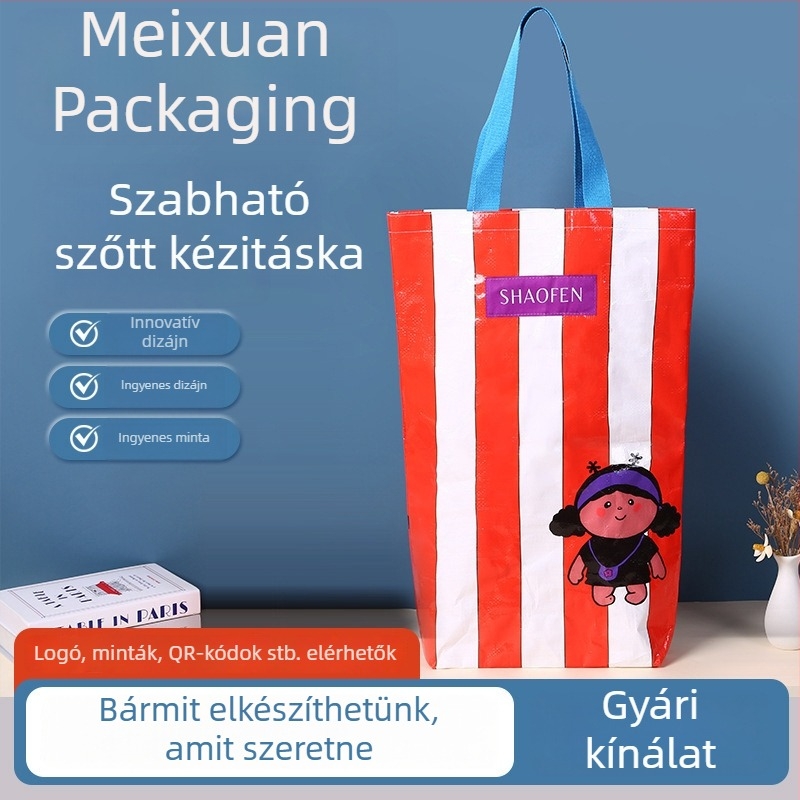 Vízálló szövött bevásárlótáska kígyóbőr mintával, nagy kapacitású, hordozható tároló és bevásárlótáska